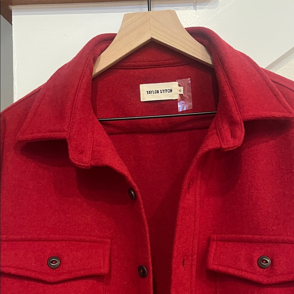 Taylor Stitch Vibrant Red Wool Jacket